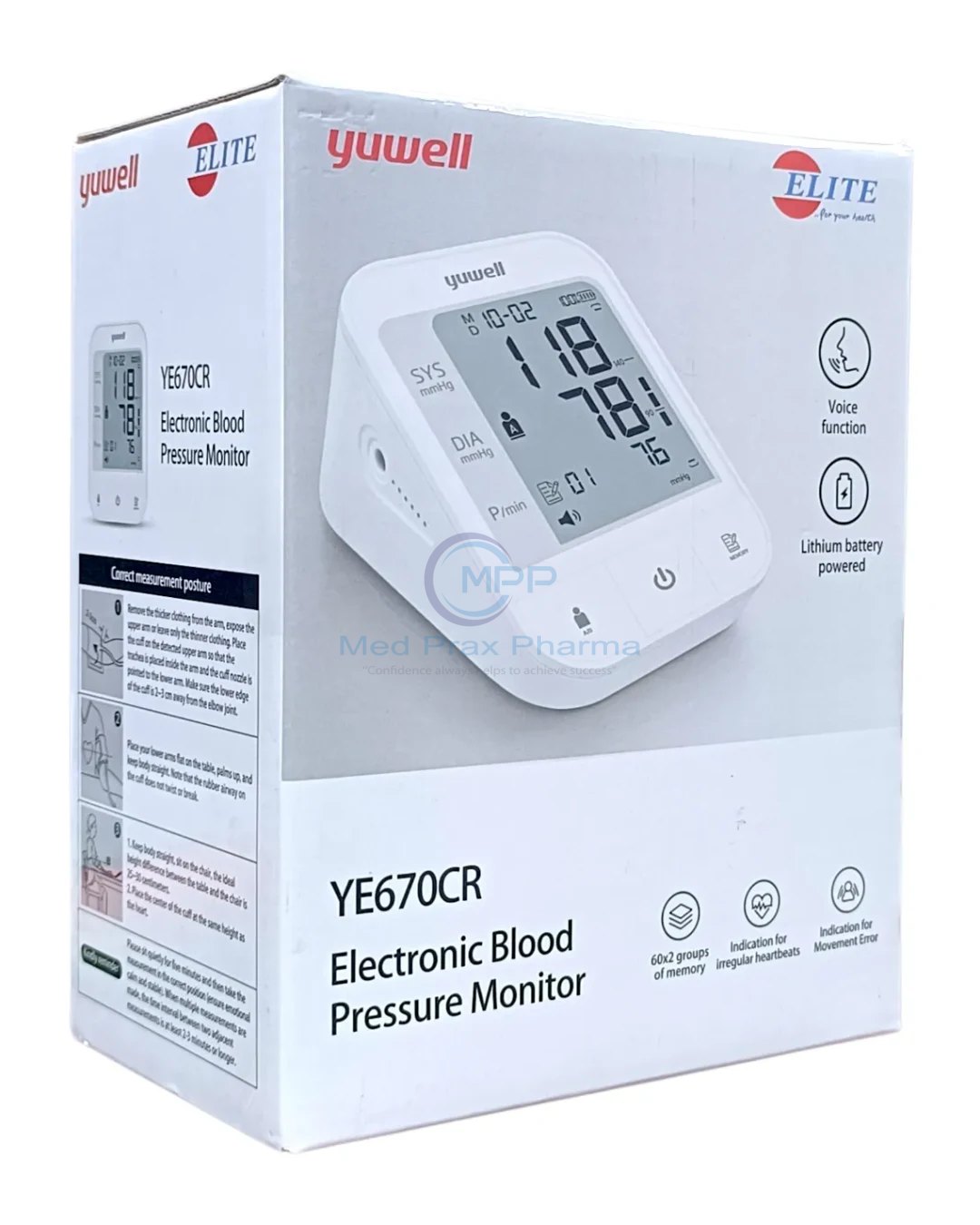 Yuwell YE670CR Electronic Blood Pressure Monitor